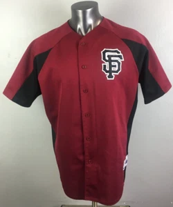Majestic San Francisco Giants MLB Baseball Red Black Jersey Size XL USA Rare - Picture 1 of 9