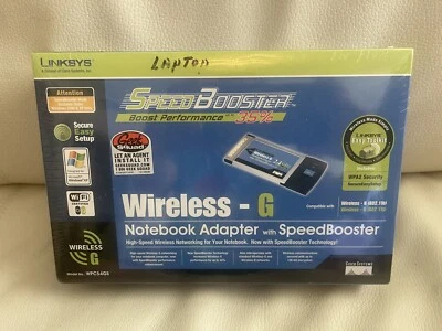 NEW - Linksys WPC54GS Wireless G Notebook Network WiFi Adapter with SpeedBooster - Image 1 of 2
