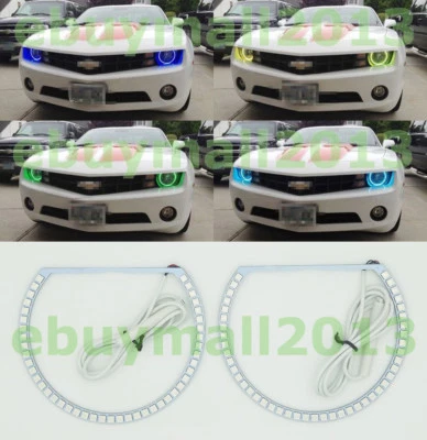 BT RGB Halo Ring Corona Devil Angel Eye For Chevy Camaro 2010-2013 Flash DRL - Image 1 of 4