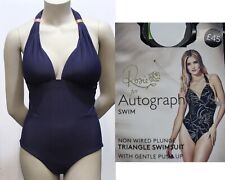 M & S Rosie for Autograph Plunge Triangle Swimming Swimsuit with Gentle Push Up