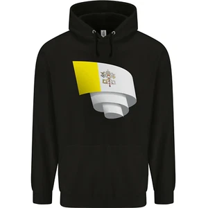 Curled Vatican Flag Childrens Kids Hoodie - Picture 1 of 12
