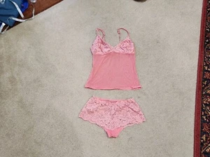 Vintage Rosa Dessous Set Schnitt Etikett - Bild 1 von 10