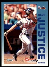 1992 Fleer 7 Eleven/Citgo The Performer #8 David Justice Atlanta Braves