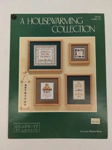 Vintage 1985 A Housewarming Collection Counted Cross Stitch Booklet Leaflet - Picture 1 of 7