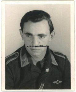 Orig. Foto Portrait Nachtjagd Pilot NJG1 Bf. Wilhelm Herget 68 Luftsiege Orden - Bild 1 von 1