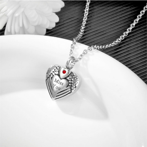 CHROME HEARTS Raro ciondolo ANGELO ALA CUORE URNA CREMAZIONE CENERI MEMORIALE su catena argento 925 22"