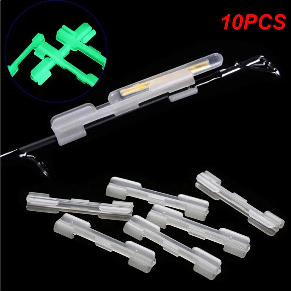 10pcs Rod Tip Light Holder Clips On For Glow Stick Fit 1.3mm To 4.0mm Rod Tip - Image 1 of 4