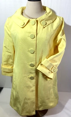 Chaqueta Mujer Worthington Talla L Color Amarillo Mangas 3/4 Botones Foto 1 de 4