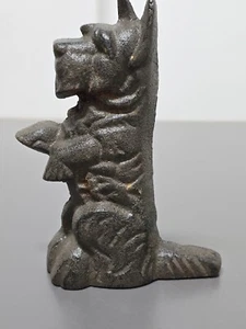 Vintage Scottie Hund Türstopper Gusseisen schwarz Scottish Terrier Aufenthalt - Bild 1 von 5