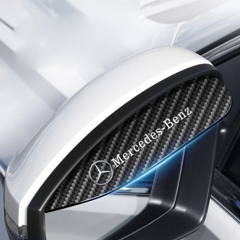 2PCS Car Rear View Side Mirror Rain Eyebrow Guard Accessories for Mercedes Benz - Image 1 of 1