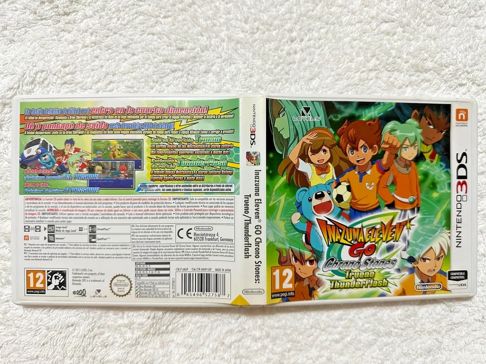 Inazuma Eleven Go Chrono Stones Trueno/ Thunderflash 3DS PAL English Español CIB - Image 1 of 2