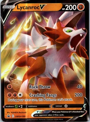 Lycanroc V Promo SWSH: Sword & Shield Promo Cards SWSH199 NM - Image 1 of 2