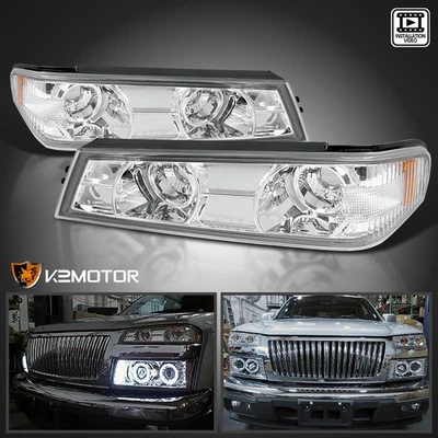 Fits 2004-2012 Chevy Colorado GMC Canyon Clear Corner Lights Signal Lamps 04-12 Foto 1 de 4