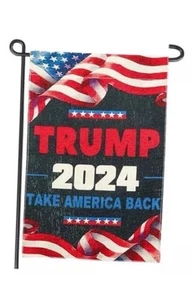 Donald Trump 2024 House Garden Flag Make America Great Again 12 x 18” Flag Only - Picture 1 of 1