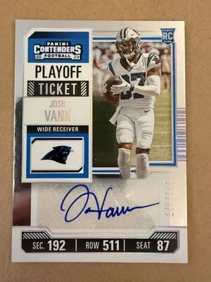 2023 Panini Contenders Rookie Ticket Josh Vann #167 Playoff Ticket /149 (AU, RC) - Image 1 of 2