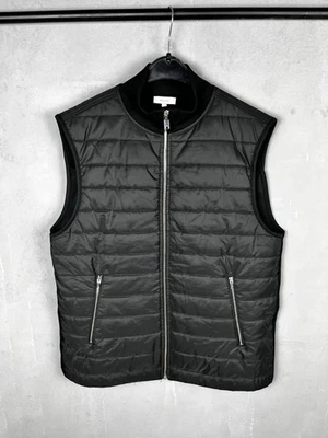 Reiss Nelson Sleeveless Quilted Vest Men’s Size M In Black Designer Preppy - Image 1 of 4