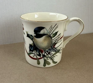 Lenox Wintergrüße Tasse mit Chickadee - Catherine McClung Weihnachten USA - Bild 1 von 4