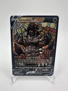 Pokemon Groudon Stained Glass Waifu Cute Doujin Ultra Rare Foil ACG Art Card - Picture 1 of 2