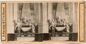 Strasbourg.Tombeau Du Maréchal de Saxe.Photo Stereo Albuminée 1870.A.Varady & Co - Picture 1 of 2