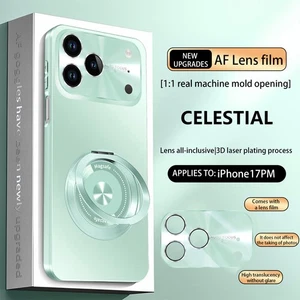 Case For iPhone 17 Pro Max 16 15 14 13 Magnetic Ring Stand Cover+Lens Protector - Picture 1 of 16