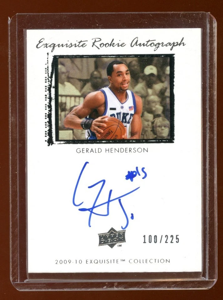 2009 EXQUISITE UD GERALD HENDERSON RC AUTO /225  BOBCATS YOUNG STAR  HOT RC AUTO - Image 1 of 1