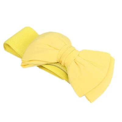 Women's Bow Belt Skirt Decorative Chiffon Fashion Elastic Wide Belt All-Match - Image 1 of 4