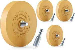 Decal Remover Eraser Wheel Rubber Eraser Wheel for Drill Removes Car - Picture 1 of 46