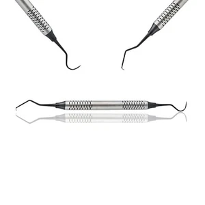 Black Coated Dental Explorer 23/17A Double Ended Hollow Handle DN-2481 - Picture 1 of 3