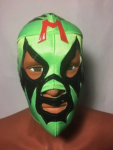 ¡MASCARILLA LUCHADOR/LUCHADOR MIL MASCARILLAS (VERDE LIMA)! ¡¡CLÁSICO!! ! MUY RARO HECHO A MANO - Imagen 1 de 4