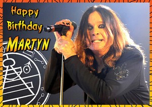 Ozzy Osbourne Rock Heavy Metal Music PERSONALISED Birthday Greeting ART Card  