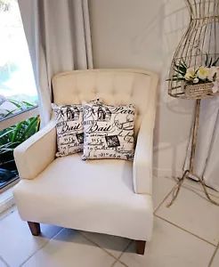 BRAND NEW Paris French Script Cushion Covers 40cm - Picture 1 of 2