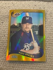 Matt Stairs  2002 topps chrome gold refractor #598