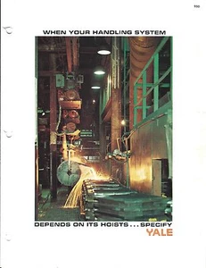 MRO Brochure - Yale - Hoists - Product Line Overview - c1964 (MR109) - Picture 1 of 1