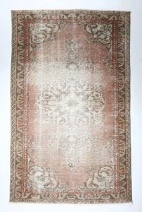 Hermosa alfombra turca decorativa, alfombra hecha a mano, alfombras bohemias, alfombra tono doblado - Imagen 1 de 13