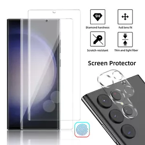 4X Verre Trempé Protecteur d'écran,Lentille pour Samsung Galaxy S23 Ultra S23 S22 S21 - Photo 1/33