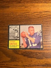 1962 TOPPS FOOTBALL CARD #1 JOHNNY UNITAS EX+!!!!!!!!!