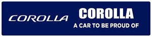Corolla | Letrero de exhibición de plástico decorativo premium de marca | 6""h x 24""w - Imagen 1 de 1