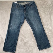 Gap Standard Jeans Men 42x33 Blue Vintage Wash Zip Fly Preppy