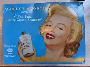 Marilyn Monroe 1993 - anuncio de champú crema brillo 12"x16" letrero de hojalata hecho en EE. UU. - Imagen 1 de 6