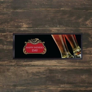FATHERS DAY BEER LABEL BAR RUNNER DAD GREAT GIFT IDEA L&S PRINTS - Picture 1 of 2