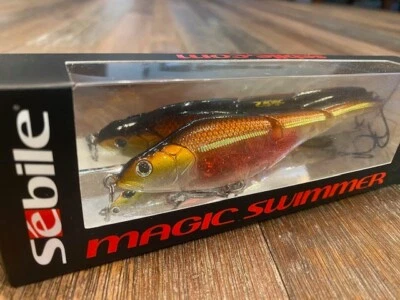 Isca de natação Sebile Magic Swimmer 125 SK afundamento lento 5 polegadas 5" 3/4 oz. Forro âmbar - Imagem 1 de 4