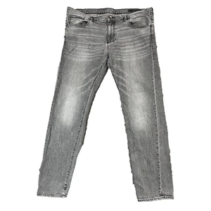 Armani Mens Jeans Slim Straight Tapered Washed Faded Light Grey J13 W40 L32 - Picture 1 of 16