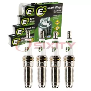 4 pc E3 Spark Plugs for 2000-2018 Ford Focus 2.0L 2.3L L4 Ignition Wire lc - Picture 1 of 5