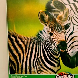 madre y potro cebra 100 piezas de puzzlebug - Imagen 1 de 4