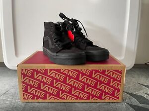 Vans SK8-Hi Zip Black/black Toddlers Shoes NWT size 12.5 UY 