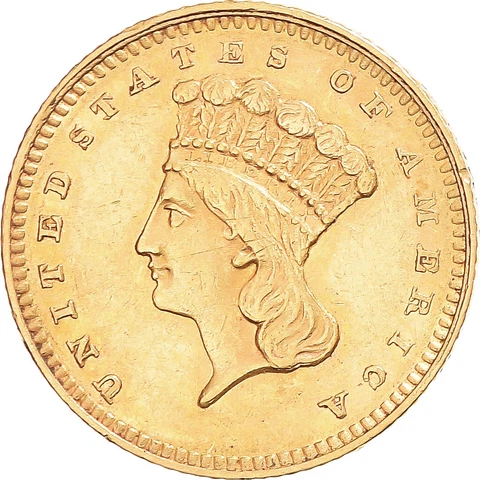 [#1069225] Coin, United States, Indian Head - Type 3, Dollar, 1862, U.S. M, int Cover