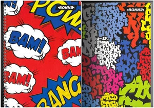 06pz. MAXI QUADERNO CON SPIRALE, pop art, BONNE, Street Art, pool over ( 5mm. ) - Imagen 1 de 3