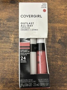 New Covergirl Outlast All-Day Lip Color 24 Hrs Lipstick 593 Nude - Picture 1 of 3