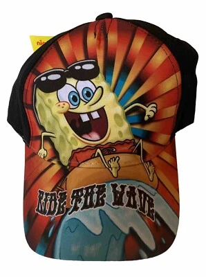 NUEVO CON ETIQUETAS Bob Esponja Pantalones Cuadrados Ride The Waves Juvenil Talla 4-14 Azul Gorra de Béisbol Sombrero Foto 1 de 3