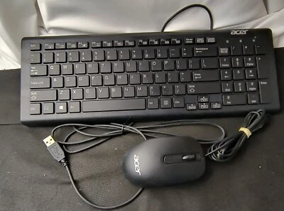 ACER SK-9626 USB Wired Keyboard With Acer Mouse Tested & Working - Image 1 of 4